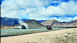 Work on to upgrade the runway at Nyoma airbase. (HT Photo) Work on to upgrade the runway at Nyoma airbase. (HT Photo)