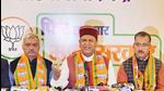 BJP Himachal chief Rajeev Bindal addresses a press conference Shimla on Monday. (Deepak Sansta/HT) BJP Himachal chief Rajeev Bindal addresses a press conference Shimla on Monday. (Deepak Sansta/HT)