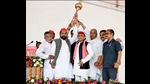 SP chief Akhilesh Yadav during a rally in Baghra of Muzaffarnagar on Monday (HT photo) SP chief Akhilesh Yadav during a rally in Baghra of Muzaffarnagar on Monday (HT photo)