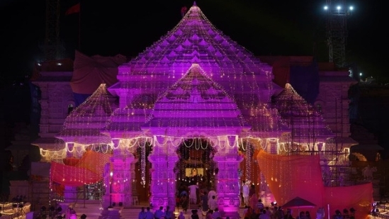 Ram temple all decked up for Ram Navmi (HT file) Ram temple all decked up for Ram Navmi (HT file)