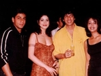 Shah Rukh Khan, Bhavana Panday, Chunky Panday and Gauri Khan in an old picture. Shah Rukh Khan, Bhavana Panday, Chunky Panday and Gauri Khan in an old picture.