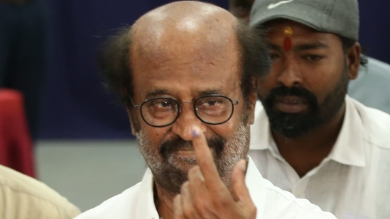 Rajinikanth also turned up early on Friday with his posse, urging citizens to turn up to the polling booths and perform their civic duty.(X)