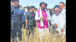 Haryana CM Nayab Singh Saini interacting with farmers at a village along the Karnal-Yamunanagar state highway on Saturday. (HT PHOTO) Haryana CM Nayab Singh Saini interacting with farmers at a village along the Karnal-Yamunanagar state highway on Saturday. (HT PHOTO)