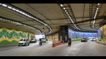 Pragati Maidan tunnel open for traffic after completion of maintenance work in New Delhi on Saturday. (Arvind Yadav/HT Photo) Pragati Maidan tunnel open for traffic after completion of maintenance work in New Delhi on Saturday. (Arvind Yadav/HT Photo)
