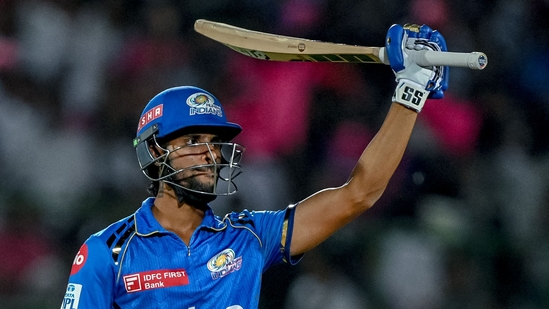 Tilak Varma was the standout performer for Mumbai Indians in the clash with his 65-run knock which was laced with 5 fours and three sixes.(AFP)