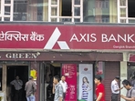 Axis Bank Q4 results: Axis Bank had reported a one-time loss of 57.28 billion rupees in the year-ago period.(Bloomberg) Axis Bank Q4 results: Axis Bank had reported a one-time loss of 57.28 billion rupees in the year-ago period.(Bloomberg)