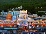 A view of Venkateswara Temple on Tirumala hills in Tirupati. (PTI) A view of Venkateswara Temple on Tirumala hills in Tirupati. (PTI)