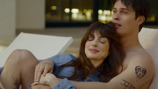 Anne Hathaway and Nicholas Galitzine in The Idea of You. Anne Hathaway and Nicholas Galitzine in The Idea of You.
