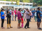 Given that, IMD scientists said it is best that voters take precautions when they venture out.(PTI) Given that, IMD scientists said it is best that voters take precautions when they venture out.(PTI)