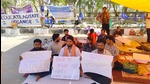 The protest was in response to the assault on a group of students by security staff of the university for opposing “loud DJ music” being played by another students’ group on Ram Navami. (File) The protest was in response to the assault on a group of students by security staff of the university for opposing “loud DJ music” being played by another students’ group on Ram Navami. (File)