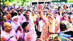 Vikramaditya Singh addressing the crowd during a campaign rally in Mandi, Himachal. (HT Photo) Vikramaditya Singh addressing the crowd during a campaign rally in Mandi, Himachal. (HT Photo)