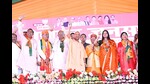 Chief minister Yogi Adityanath at a public meeting in Firozabad on April 27. (Sourced) Chief minister Yogi Adityanath at a public meeting in Firozabad on April 27. (Sourced)