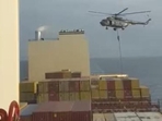 An official slides down a rope during a helicopter raid on MSC Aries ship.(HT File) An official slides down a rope during a helicopter raid on MSC Aries ship.(HT File)