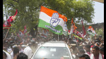 INDIA supporters during the nomination filing of Congress leader and candidate from Rae Bareli constituency Rahul Gandhi, ahead of the third phase of Lok Sabha elections, in Rae Bareli on Friday. (PTI) INDIA supporters during the nomination filing of Congress leader and candidate from Rae Bareli constituency Rahul Gandhi, ahead of the third phase of Lok Sabha elections, in Rae Bareli on Friday. (PTI)