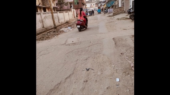 Poor condition of roads and drains in Kareli area of Prayagraj (HT Photo) Poor condition of roads and drains in Kareli area of Prayagraj (HT Photo)