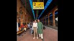 Father and son at the Lahore railway station from where the Sarkars had left in July 1947. (Photos courtesy: Amit Sarkar) Father and son at the Lahore railway station from where the Sarkars had left in July 1947. (Photos courtesy: Amit Sarkar)