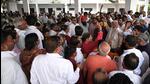 Mourners at the funeral of Atul Kumar Anjaan in Lucknow on Saturday. (Mushtaq Ali/HT Photo) Mourners at the funeral of Atul Kumar Anjaan in Lucknow on Saturday. (Mushtaq Ali/HT Photo)