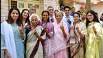 On Tuesday, Supriya Sule (third from left) cast her vote along with her family members in Baramati. The less than 2019 Lok Sabha election turnout during Tuesday’s polling in Baramati parliamentary seat has made contest even more close amid claims of victory from Supriya Sule and Sunetra Pawar. (HT) On Tuesday, Supriya Sule (third from left) cast her vote along with her family members in Baramati. The less than 2019 Lok Sabha election turnout during Tuesday’s polling in Baramati parliamentary seat has made contest even more close amid claims of victory from Supriya Sule and Sunetra Pawar. (HT)