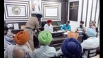 RTO during a meeting with bus owners for arranging transportation for poll staff in Ludhiana on Tuesday. (HT Photo) RTO during a meeting with bus owners for arranging transportation for poll staff in Ludhiana on Tuesday. (HT Photo)