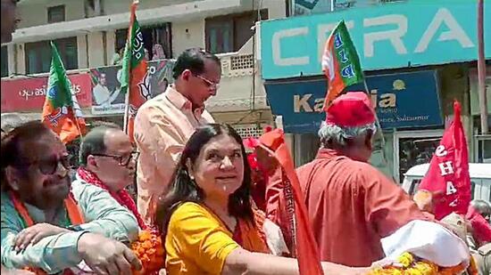 BJP MP Maneka Gandhi in Sultanpur. (ANI FILE PHOTO) BJP MP Maneka Gandhi in Sultanpur. (ANI FILE PHOTO)