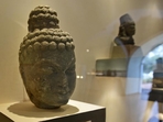 A sculpture of the head of Gautam Buddha, the founder of Buddhism, on display at the gallery. The gallery is curated by the Archaeological Survey of India (ASI). Most of the objects retrieved are through the ministry of external affairs and other law enforcement agencies and are stored at the ASI’s central antiquity collection (CAC) or other authorities. (Biplov Bhuyan / HT Photo) A sculpture of the head of Gautam Buddha, the founder of Buddhism, on display at the gallery. The gallery is curated by the Archaeological Survey of India (ASI). Most of the objects retrieved are through the ministry of external affairs and other law enforcement agencies and are stored at the ASI’s central antiquity collection (CAC) or other authorities. (Biplov Bhuyan / HT Photo)