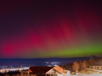 he Aurora Australis, also known as the Southern Lights, glow on the horizon as seen from Ushuaia, Tierra del Fuego, Argentina on May 10, 2024. (Photo by Alexis DELELISI / AFP)(AFP) he Aurora Australis, also known as the Southern Lights, glow on the horizon as seen from Ushuaia, Tierra del Fuego, Argentina on May 10, 2024. (Photo by Alexis DELELISI / AFP)(AFP)