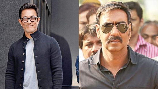 Actors Aamir Khan and Ajay Devgn Actors Aamir Khan and Ajay Devgn