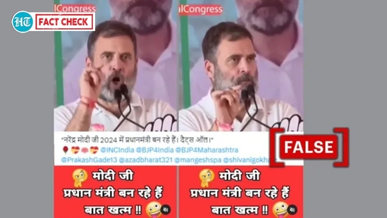 Social media posts claim Rahul Gandhi accepted Narendra Modi will win the polls. (Source: X/Modified by Logically Facts) Social media posts claim Rahul Gandhi accepted Narendra Modi will win the polls. (Source: X/Modified by Logically Facts)