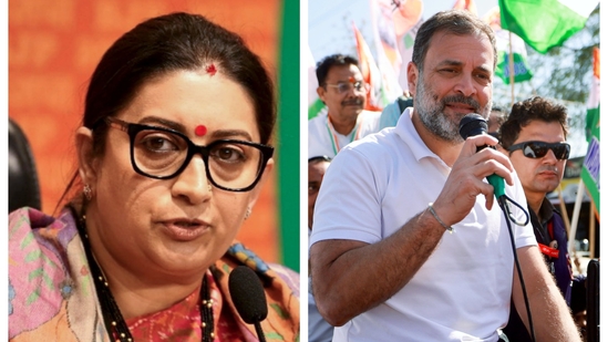 BJP leader Smriti Irani and Congress' Rahul Gandhi.(File) BJP leader Smriti Irani and Congress' Rahul Gandhi.(File)
