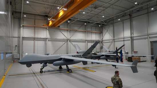  U.S. Air Force MQ-9 Reaper drone sits in a hanger at Amari Air Base, Estonia. REUTERS/Janis Laizans/File Photo(REUTERS)