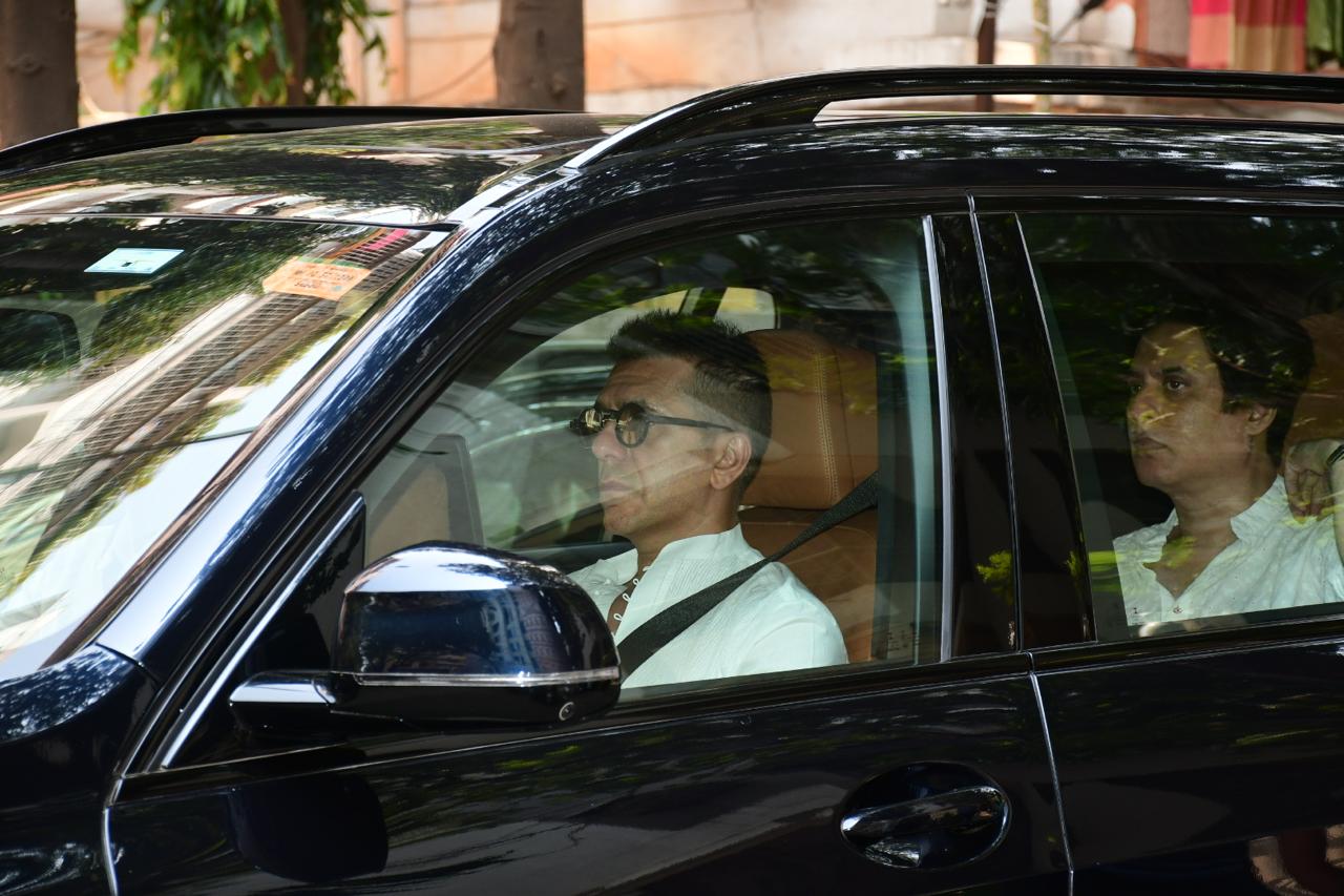 Ritesh Sidhwani was seen arriving at his residence as well. Ritesh Sidhwani was seen arriving at his residence as well.