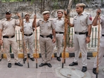 The Delhi Police declared on Sunday that the Aam Aadmi Party (AAP) will not be allowed to carry out its proposed march to the Bharatiya Janata Party (BJP) headquarters. (File photo) The Delhi Police declared on Sunday that the Aam Aadmi Party (AAP) will not be allowed to carry out its proposed march to the Bharatiya Janata Party (BJP) headquarters. (File photo)