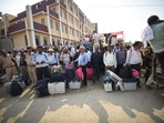Lok Sabha Election 2024 Phase 5: Of the 49 Lok Sabha seats, 14 are from Uttar Pradesh, 13 from Maharashtra, 7 from West Bengal, 5 from Bihar, 3 from Jharkhand, 5 from Odisha and one each from Jammu and Kashmir and Ladakh. In the pic, polling officers from Bihar's Hajipur on the eve of Phase 5 voting.( Santosh Kumar/HT Photo) Lok Sabha Election 2024 Phase 5: Of the 49 Lok Sabha seats, 14 are from Uttar Pradesh, 13 from Maharashtra, 7 from West Bengal, 5 from Bihar, 3 from Jharkhand, 5 from Odisha and one each from Jammu and Kashmir and Ladakh. In the pic, polling officers from Bihar's Hajipur on the eve of Phase 5 voting.( Santosh Kumar/HT Photo)