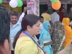 Smriti Irani casts her vote in Amethi Smriti Irani casts her vote in Amethi