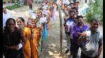 Voters standing in a queue to cast their vote at a polling station during the fifth phase of Lok Sabha polls in Mohanlalganj. (HT Photo) Voters standing in a queue to cast their vote at a polling station during the fifth phase of Lok Sabha polls in Mohanlalganj. (HT Photo)