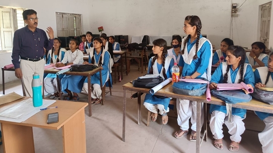 Students studying at secondary school in Prayagraj. (Pic is for representation) Students studying at secondary school in Prayagraj. (Pic is for representation)