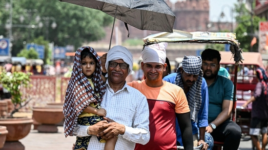 Delhi has been seeing a steady rise in temperature in recent days, culminating in the highest temperature recorded this summer on Sunday when the temperature reached 44.4 degrees Celsius.(AFP)