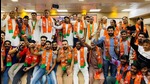 On Thursday AAP’s state secretary Sanjiv Rahi and leader Suparna Sharma, along with supporters and social workers, joined the BJP under the leadership of Vikram Dhawan, son of late AAP leader Harmohan Dhawan, who had recently joined the BJP at UP CM Yogi Adityanath’s rally. (HT Photo) On Thursday AAP’s state secretary Sanjiv Rahi and leader Suparna Sharma, along with supporters and social workers, joined the BJP under the leadership of Vikram Dhawan, son of late AAP leader Harmohan Dhawan, who had recently joined the BJP at UP CM Yogi Adityanath’s rally. (HT Photo)