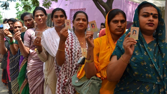 Lok Sabha Election 2024 Phase 6: Bihar (8 seats), Haryana (all 10 seats), Jammu and Kashmir (1 seat), Jharkhand (4 seats), Delhi (all 7 seats), Odisha (6 seats), Uttar Pradesh (14 seats), and West Bengal (8 seats) will go for polls on May 25.(HT/Pramod Tambe)