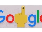 Google doodle celebrates 6th phase of Lok Sabha polling with voting symbol Google doodle celebrates 6th phase of Lok Sabha polling with voting symbol