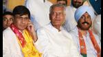 BJP Punjab president Sunil Jakhar (C) campaigning in support of party candidate Subash Sharma (L) in Mohali on Saturday. (HT Photo) BJP Punjab president Sunil Jakhar (C) campaigning in support of party candidate Subash Sharma (L) in Mohali on Saturday. (HT Photo)