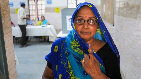 Voting began at 7 am and people were seen queuing up at polling stations.(PTI)