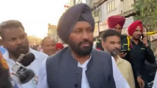 Balkar Singh was involved in a sexual activity during a video call with a woman seeking employment, BJP leader Tajinder Pal Singh Bagga alleged.(ANI/screengrab)