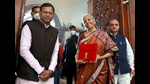 Pankaj Chaudhary along with Union Finance Minister Nirmala Sitharaman and Bhagwat Karad (ANI File) Pankaj Chaudhary along with Union Finance Minister Nirmala Sitharaman and Bhagwat Karad (ANI File)