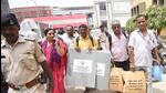 Polling staff collect election material from a centre in Patna for the last phase of the 2024 Lok Sabha polls. (HT PHOTO) Polling staff collect election material from a centre in Patna for the last phase of the 2024 Lok Sabha polls. (HT PHOTO)
