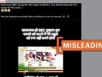 Post claiming BBC predicts 347 seats for the NDA in 2024 Lok Sabha Elections. (Source:X) Post claiming BBC predicts 347 seats for the NDA in 2024 Lok Sabha Elections. (Source:X)