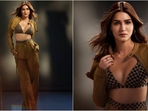 Kriti Sanon is a total stunner who nails fashion goals like a pro. Be it a sartorial saree or a chic jumpsuit, the actress can pull off any look to perfection. She is quite active on social media and her glam Insta-diaries are a treasure trove of fashion inspiration for all her fans. Her latest pictures in a super stylish outfit set is no exception and has fans swooning. Just a few days ago, she wowed in a bright red blazer and mermaid skirt, and this time, wearing a bralette and trousers, she proves her fashion savvy. Let's decode her chic look and take some style notes. (Instagram/@kritisanon) Kriti Sanon is a total stunner who nails fashion goals like a pro. Be it a sartorial saree or a chic jumpsuit, the actress can pull off any look to perfection. She is quite active on social media and her glam Insta-diaries are a treasure trove of fashion inspiration for all her fans. Her latest pictures in a super stylish outfit set is no exception and has fans swooning. Just a few days ago, she wowed in a bright red blazer and mermaid skirt, and this time, wearing a bralette and trousers, she proves her fashion savvy. Let's decode her chic look and take some style notes. (Instagram/@kritisanon)