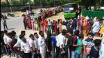 Voters queue up to exercise their franchise at a polling booth in the EWS Colony at Maloya in Chandigarh on Saturday. (Keshav Singh/HT) Voters queue up to exercise their franchise at a polling booth in the EWS Colony at Maloya in Chandigarh on Saturday. (Keshav Singh/HT)