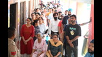 Voters wait in a queue at a polling booth in Mohali on Saturday. (Sanjeev Sharma/HT) Voters wait in a queue at a polling booth in Mohali on Saturday. (Sanjeev Sharma/HT)