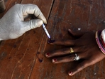 A voter's finger is inked while casting their ballot during third phase polling for Bihar Assembly Elections, at Mahua constituency in Vaishali district, Bihar.(Parwaz Khan / Hindustan Times) A voter's finger is inked while casting their ballot during third phase polling for Bihar Assembly Elections, at Mahua constituency in Vaishali district, Bihar.(Parwaz Khan / Hindustan Times)